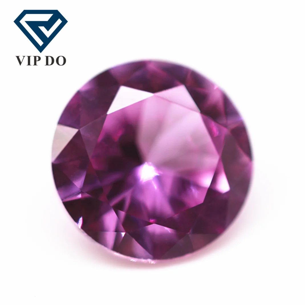 0.8mm-12mm brilliant cut round cut 2# pink ruby corundum gemstones synthetic round shape 2# pink corundum sapphire gemstones