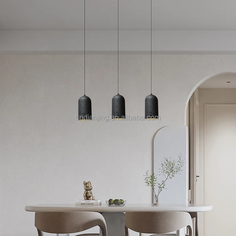 Tpstar Lighting black cement modern lamp pendant light chandelier ceiling light