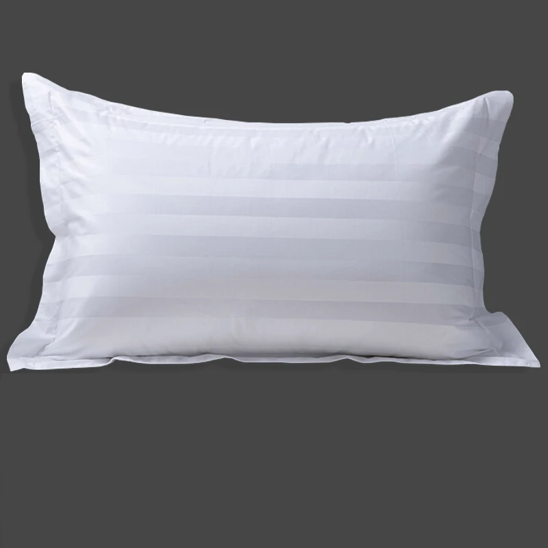 Hotel Bedding Linen Pure Cotton White Pillowcase Single Thickened Large White Pillow Cover with Custom Logo