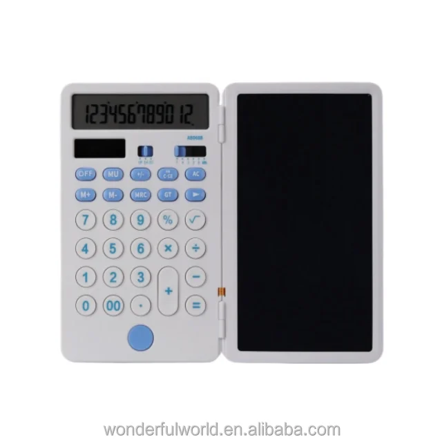 Factory hot sale custom logo 12 digit 0608 drawing pad electronic digital desktop writing calculator for school office