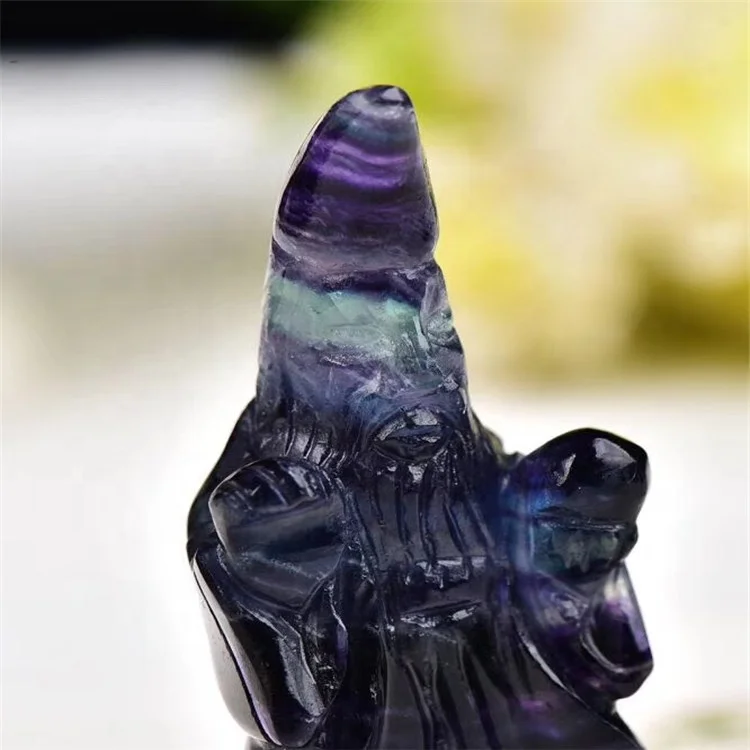 Оптовая продажа, натуральный драгоценный камень Robin Crystal, резная резьба из Черного Кварца для рукоделия