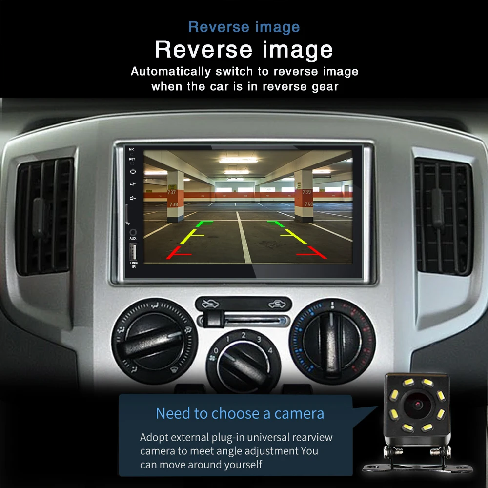 7023D double din car stereo radio video full touch screen 2din 7 inch car mp5 mp3 dvd player double din audio multimedia player