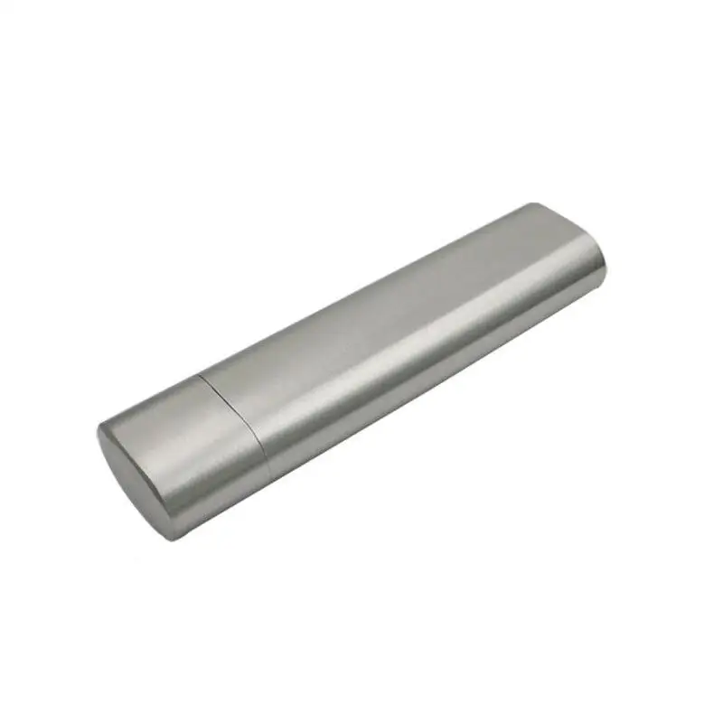 Two-in-one Brushed Cigar Flask 1 Cigar Holder and 2 Oz 304 Stainless Steel Tube Flask Combo Pocket Container