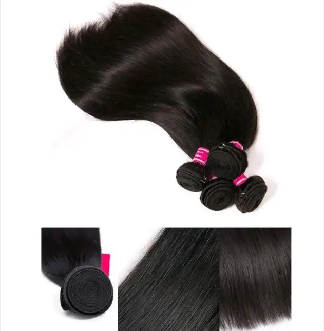 Оптовая продажа натуральные волосы Remy выровненные для кутикулы малазийские прямые человеческие плетение