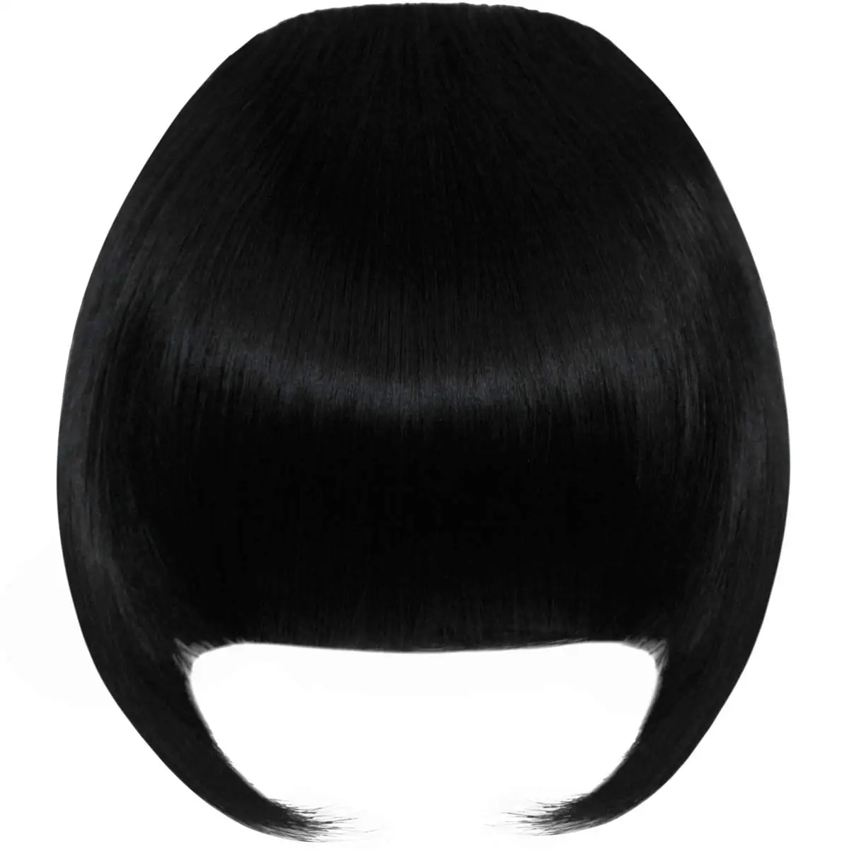 Hair Clip in Bangs Hair Extensions Synthetic Flat Bang with Temples Front Face Fringe Bangs Hair Pieces for Women