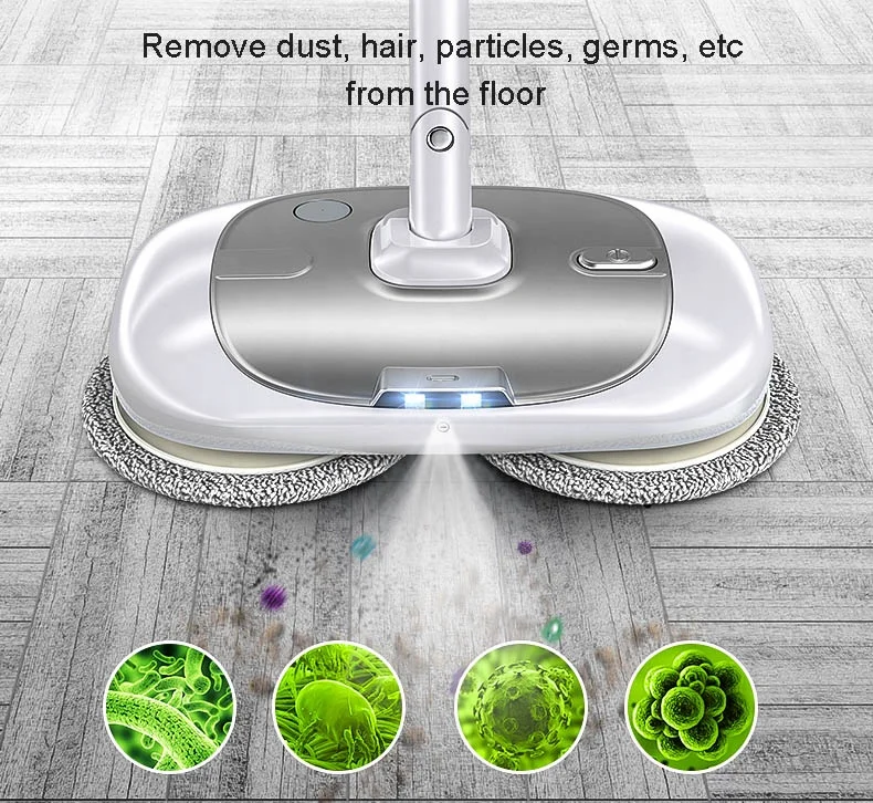Smart Wireless Electric Mop Cleaner with Rechargeable Battery with Cleaning Bucket Mop Packed Together