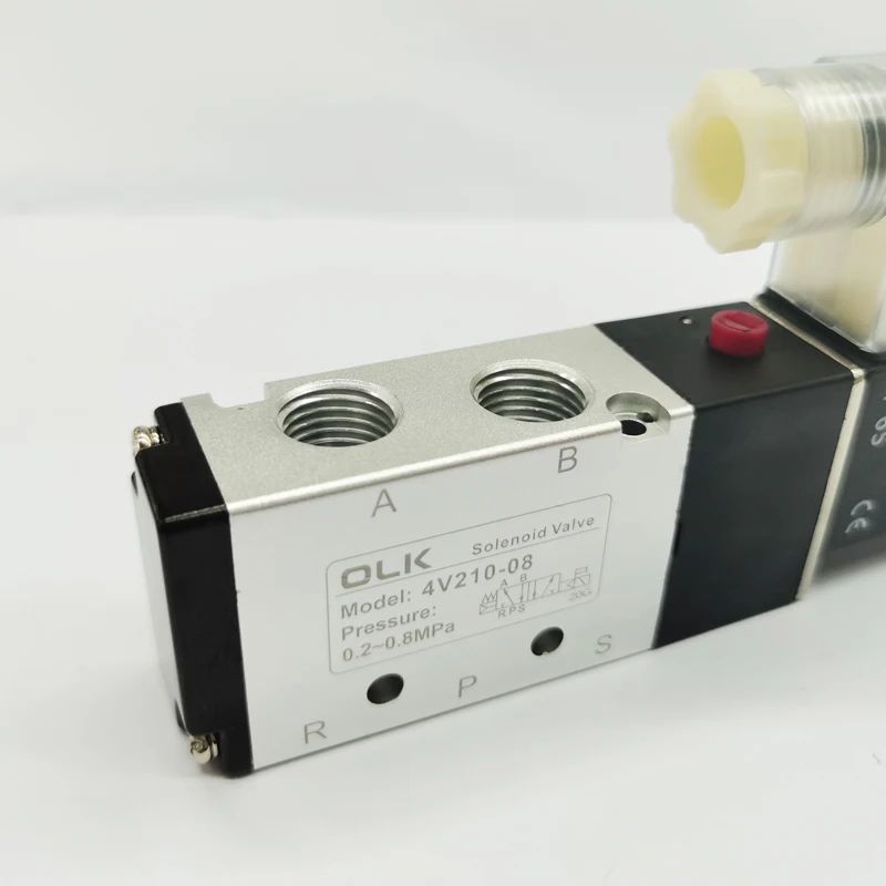 4V210-06 4V210-08 5 Way 2 Position 5/2 solenoid valve Pneumatic Air DC24V Solenoid Valves