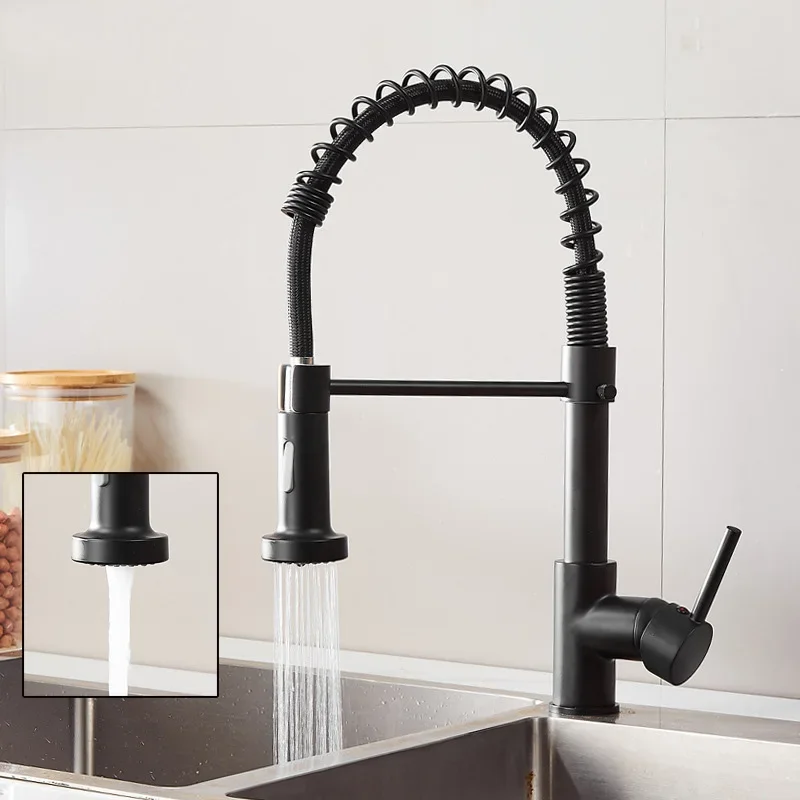 Kitchen Faucet 360 Degree Rotation Stream Sprayer Nozzle Kitchen Sink Hot Cold Taps Deck Mounted Brass Valve Mixer Tap