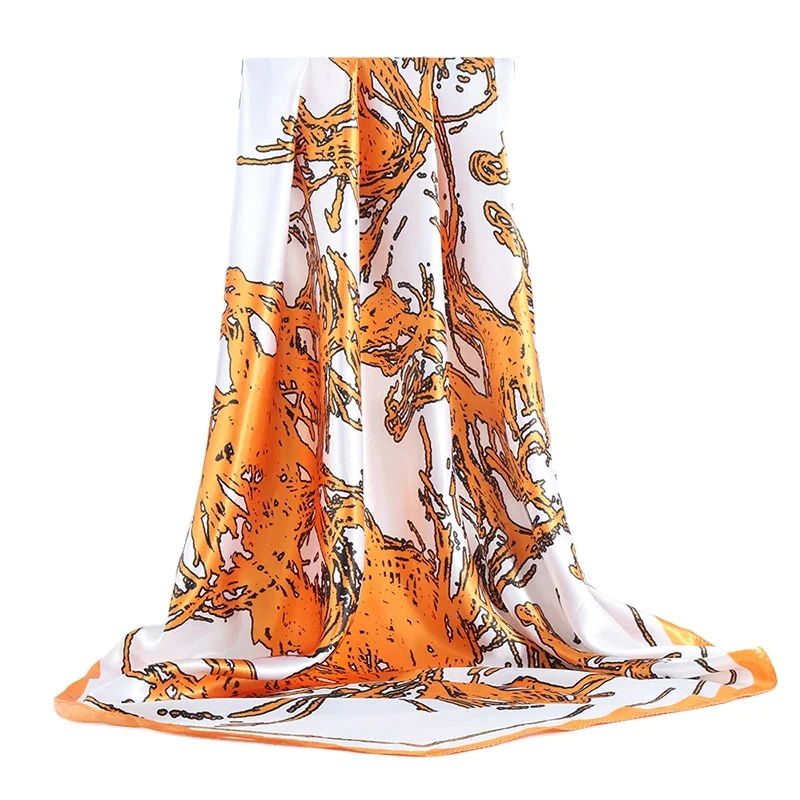 2021 Latest Cheap Tudung Vietnam Square Satin Silk Scarf Luxury Shawls For Muslim Winter Hijab