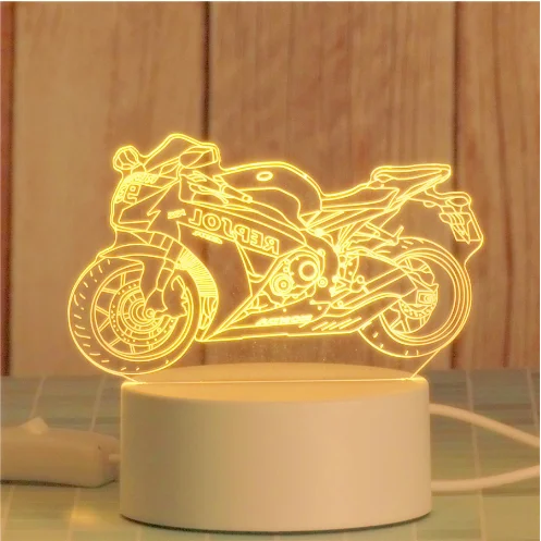 High Quality Customized Led Night Light Room Decoration Lamp Child Boy Present 3D Night Lamp