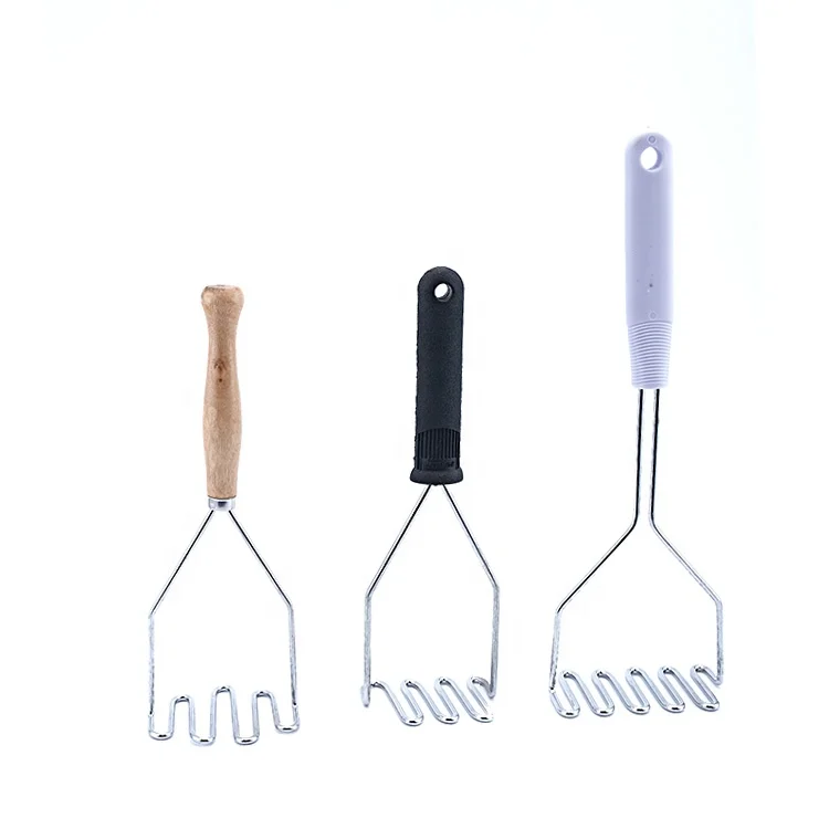 Useful Kitchen Accessories Handy and practical Potato Press With Wood Handle for Fruit And Vegetable Mud