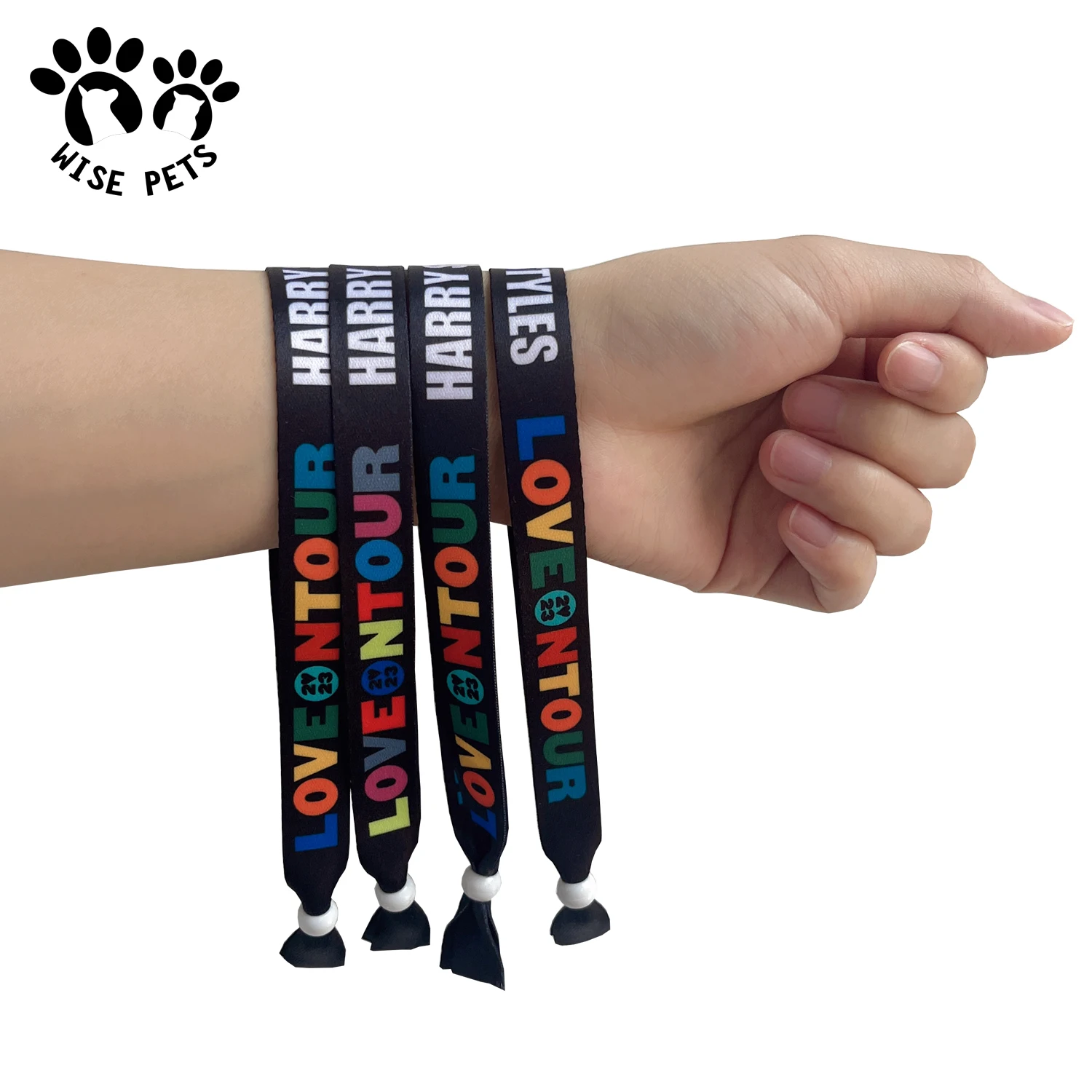 Custom Fabric Party Bracelet Festival Cloth Entrance Ticket Woven Wrist Hand Bands VIP RFID Satin Concert Wristband For Events