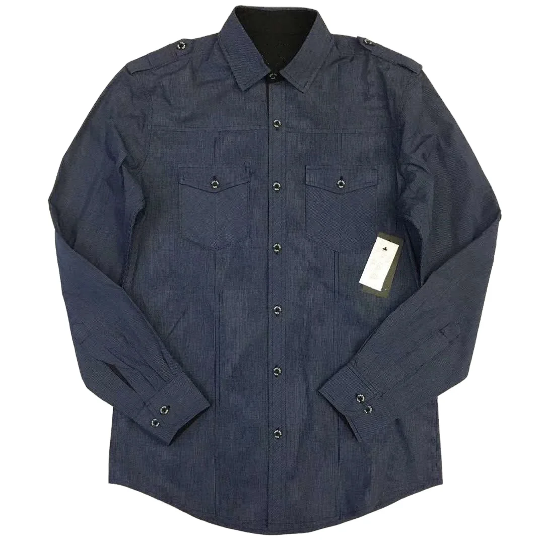 
Mens casual shirt Formal Mens Pure Cotton Long Sleeve Denim Business Dress Shirts garment Stock lots 