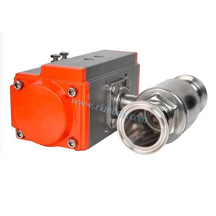 19mm food grade pneumatic actuator tri clamp ball valve stainless steel ss304 ball valve