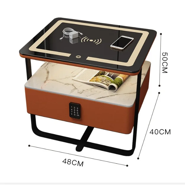 NEW Smart Nightstand Wireless Usb Charging Smart bluetooth Nightstand for Bedroom Factory Wholesale