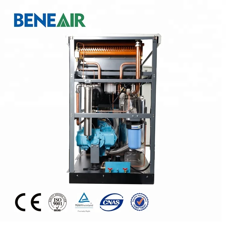 Best Sale 7 bar 8 bar 10 bar 22 kW 30 HP Direct Drive Water-lubricated Oil free Rotary Single Screw Type PM VSD Air Compressor