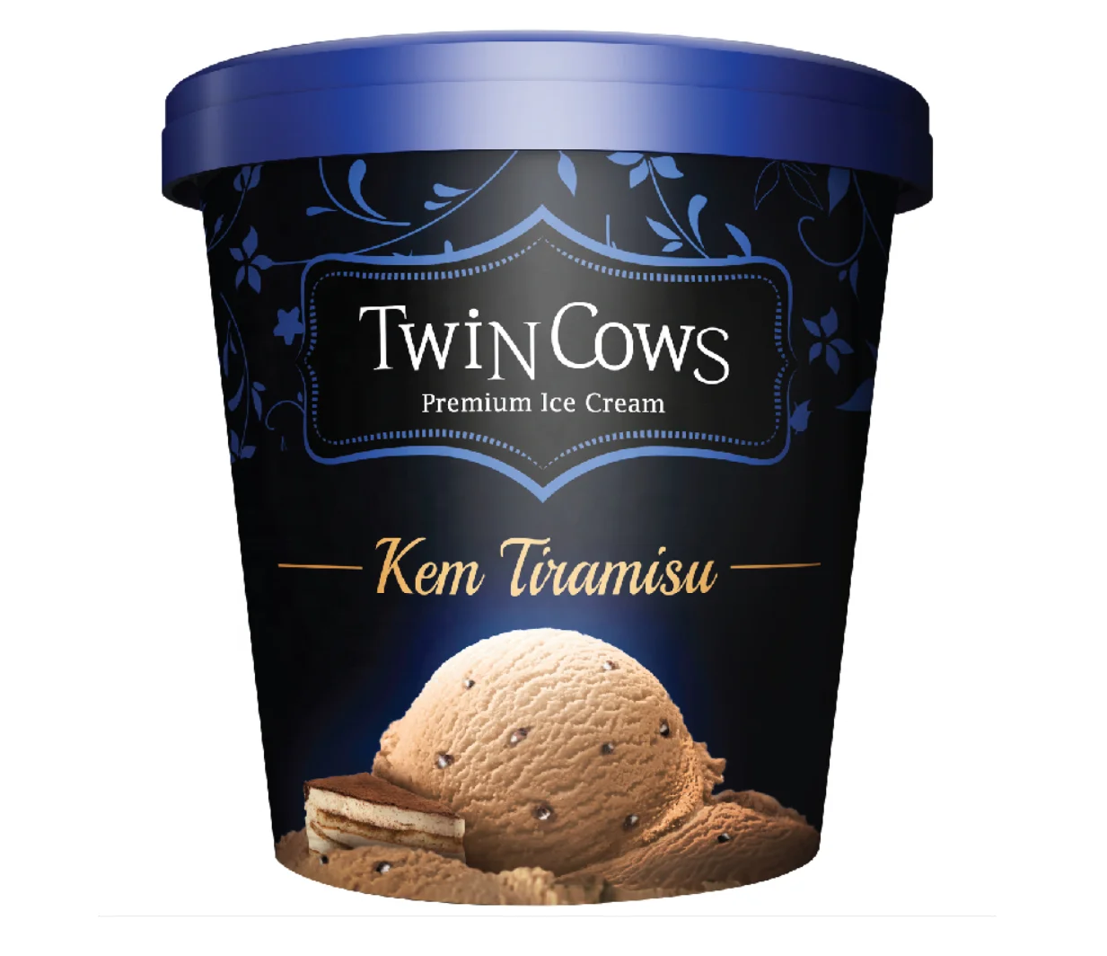 Premium Ice Cream - Vinamilk - Twin Cows Brand - Tiramisu Flavor - Packing 450 Ml Per Box X 4 Boxes Per Carton COFFEE HACCP BRC
