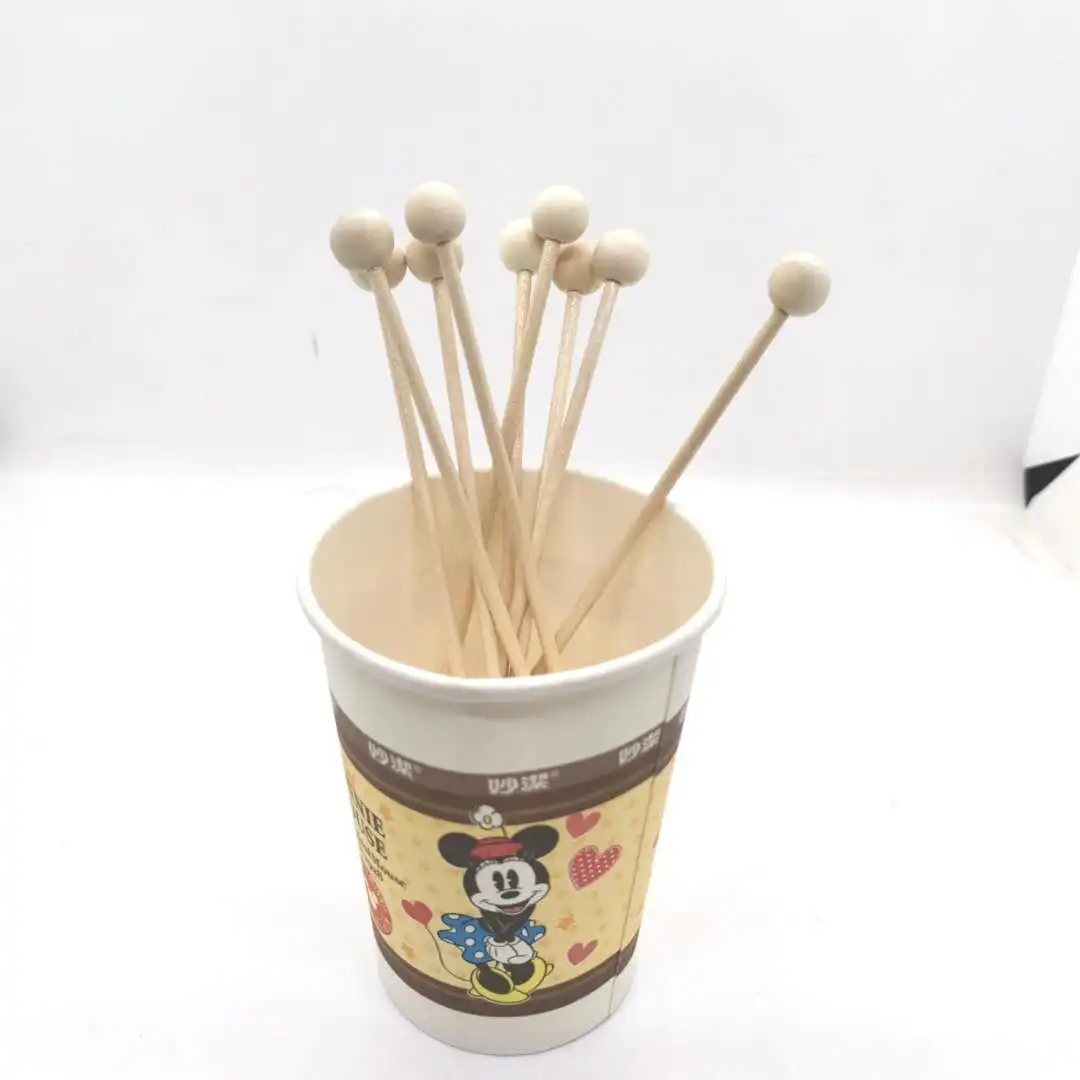 Wooden Ball Decoration Round Coffee Sticks