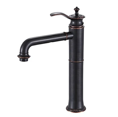 Luxury Black Brass CLASSIC 3-Hole Basin Faucet Mixer Dual Handle Ceramic Hot Cold Water 5 Years Oil Rubbed Metered Faucets