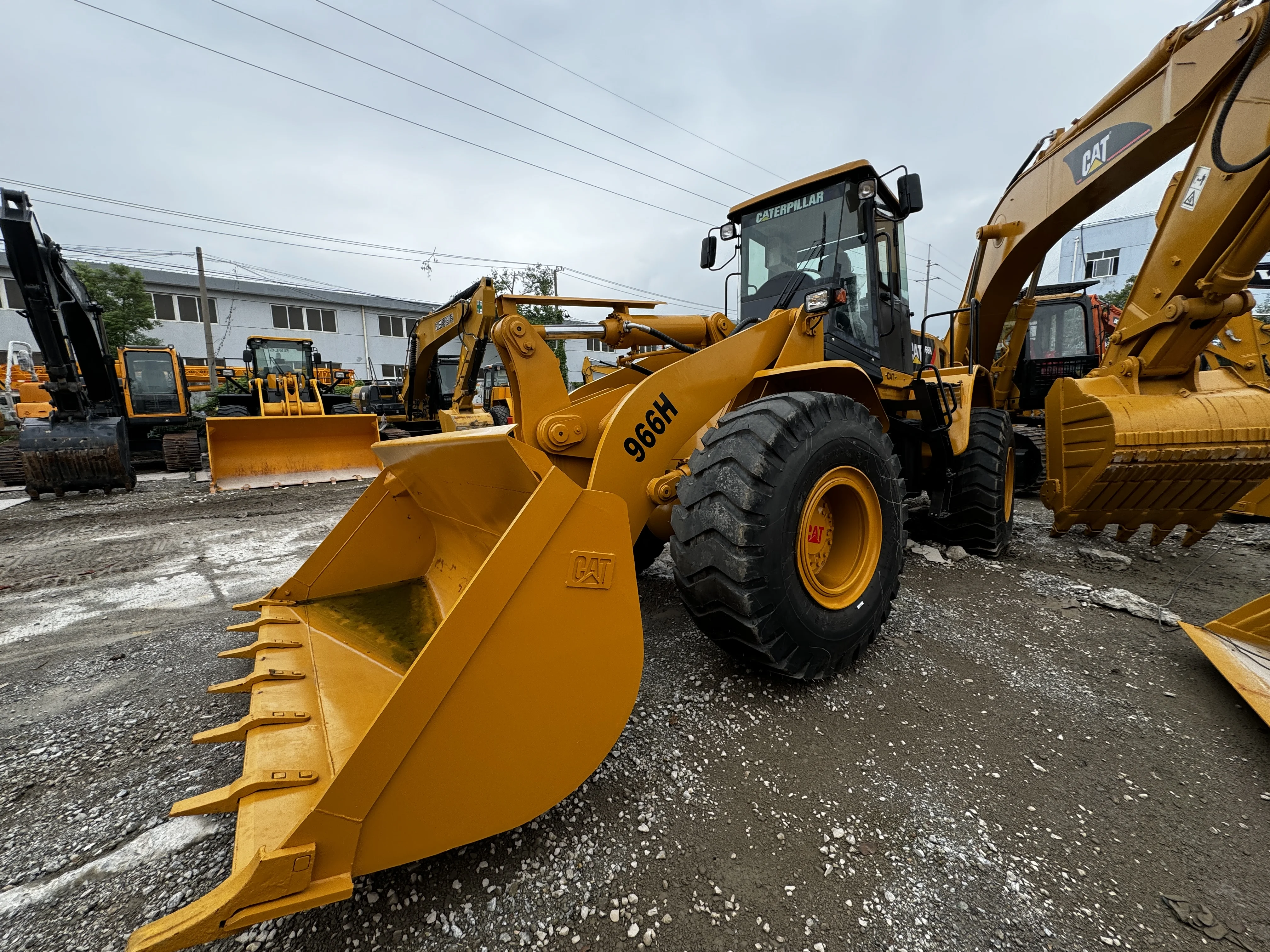 Оригинальный подержанный погрузчик CAT 966H Подержанный Caterpillar большой гидравлический фронтальный колесный