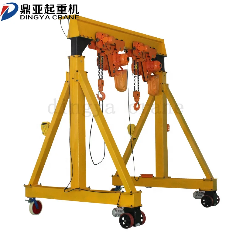 DY High quality 0.3t 1t 2t 3t 4t 5t 6t 8t 9t 10t 380v Manual Indoor Trackless Mobile Portable Gantry Crane