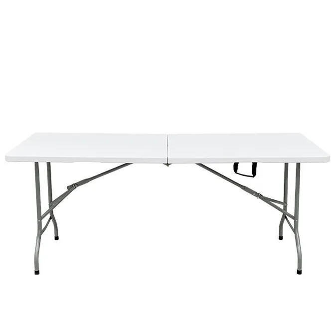 Factory direct sale portable plastic table rectangular outdoor 6ft plastic folding table
