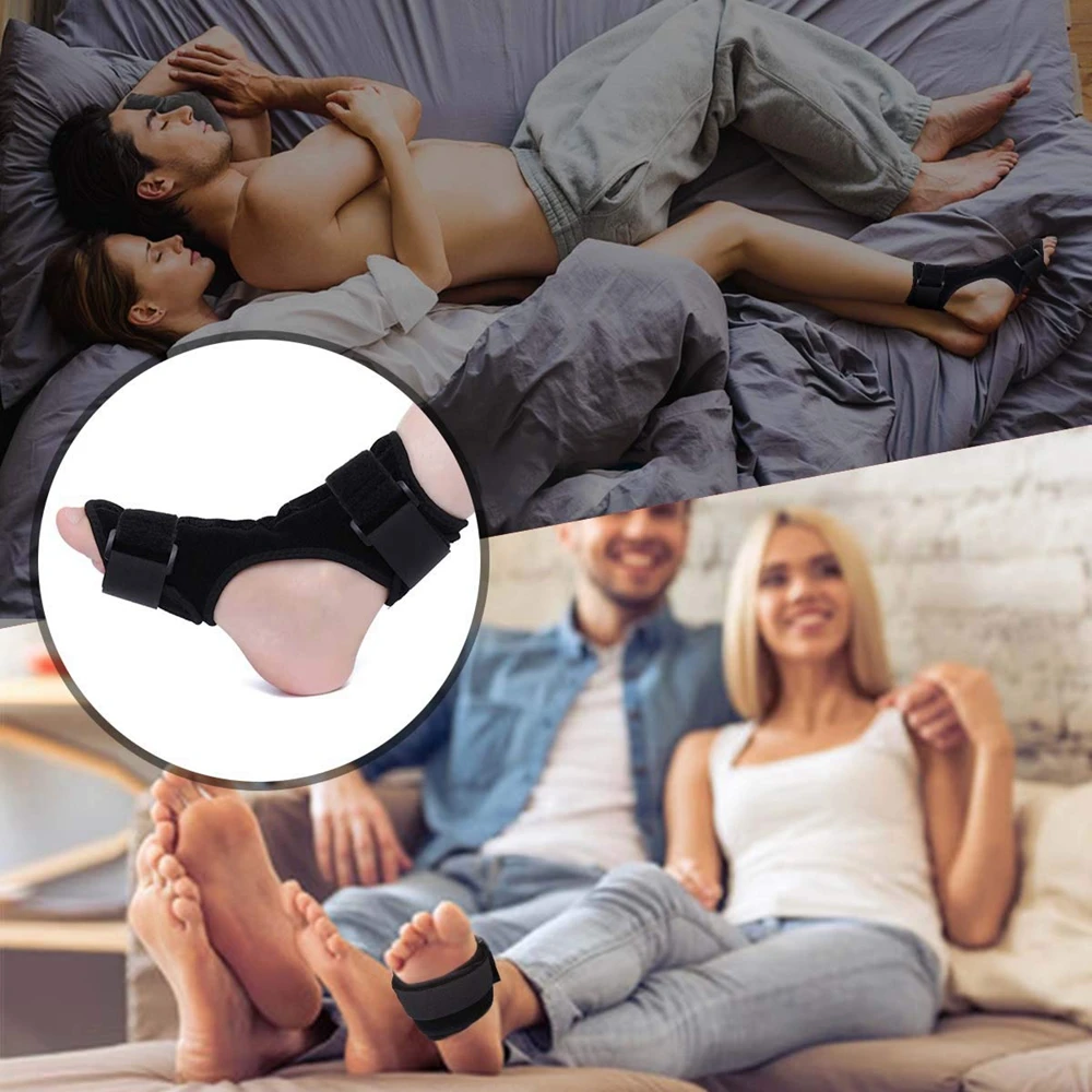 Adjustable Plantar Fasciitis Night Splint & Support Orthotic Foot Drop Brace for Achilles Tendonitis and Heel Spur Relief