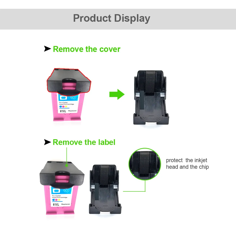 WEEMAY Compatible with HP302XL 302 XL Premium Color Ink Cartridge for HP302XL for HP Deskjet 5220 5230 3630 Printer