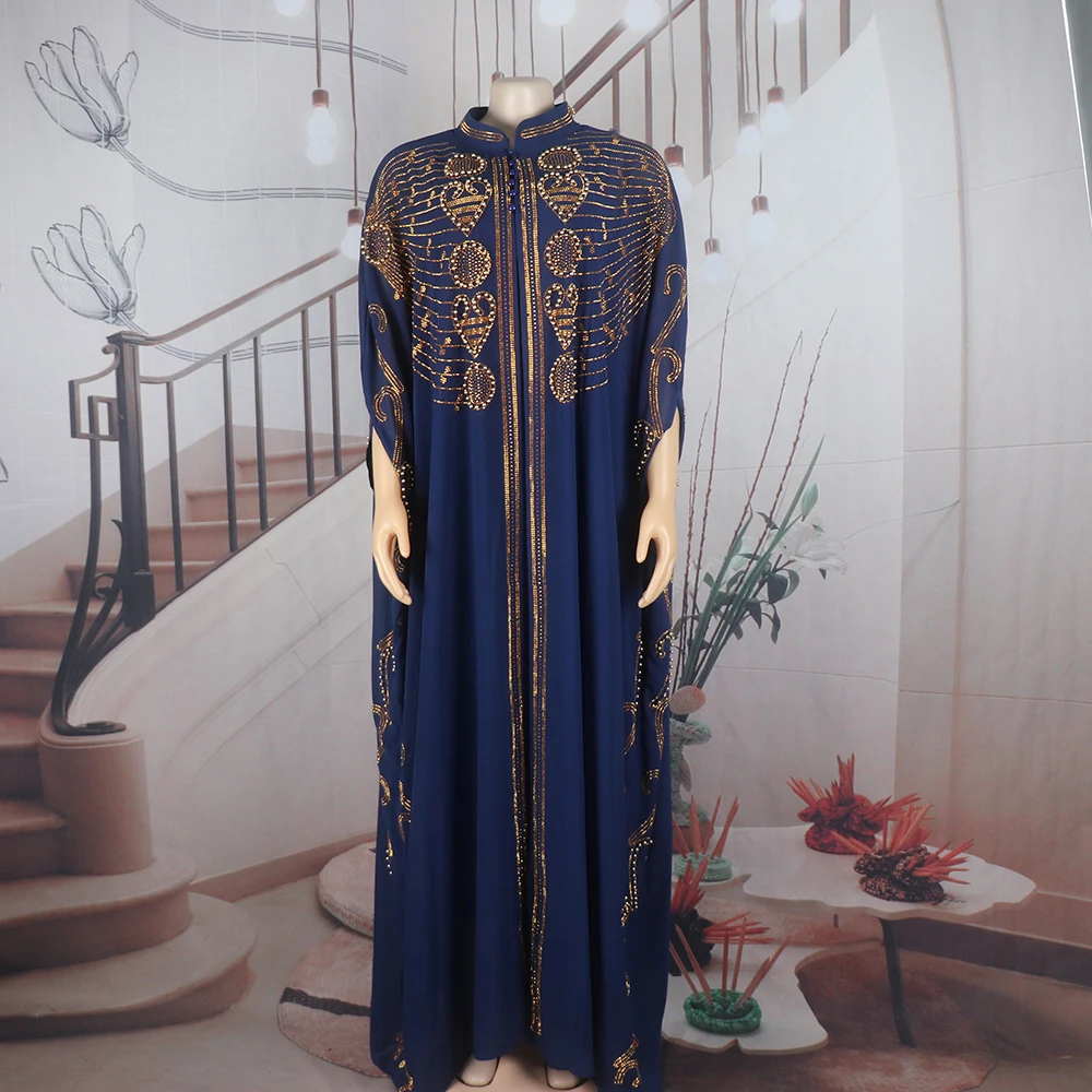 High Quality Plus Size Women African Maxi Dresses chiffon Designs For African Dresses Kitenge Traditional Moroccan Dress