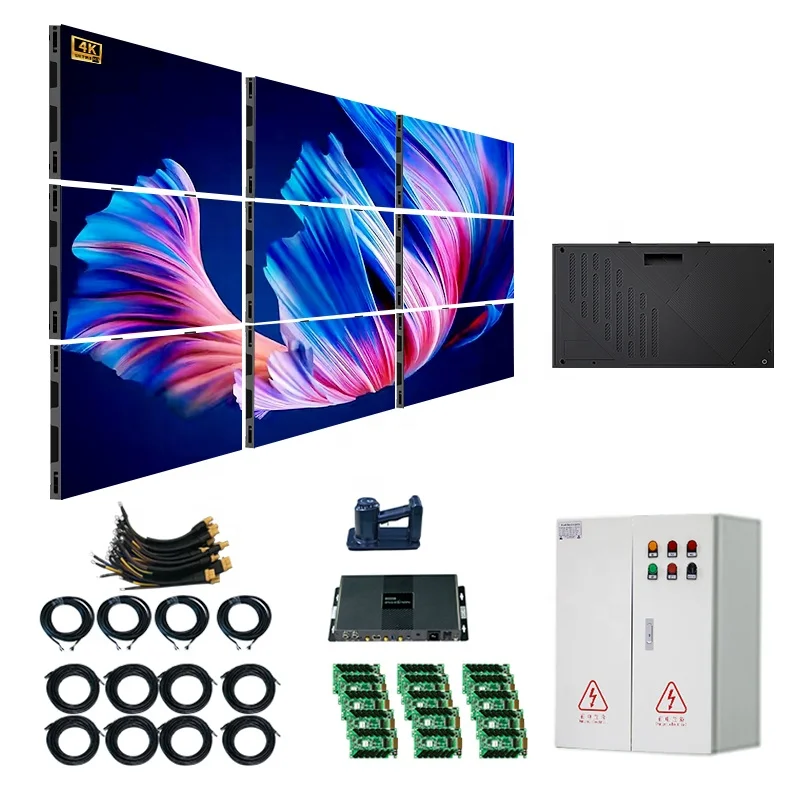 P1.8 Ultra-Thin 16 9 Cabinet Design HD LED Video Wall Screen for Education Conference Room Retail Stores Shopping Malls
