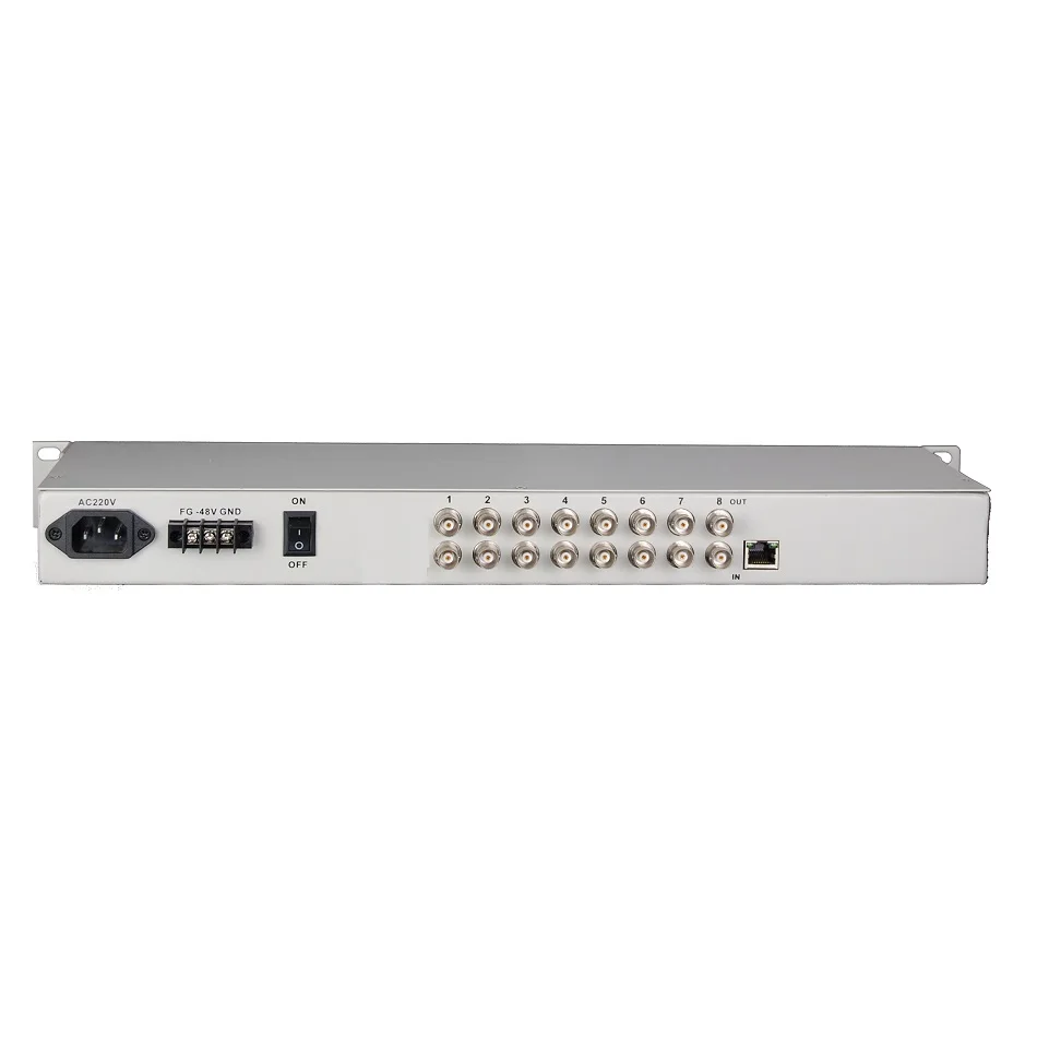 Baudcom 8E1 4 10/100/1000 Gigabit Ethernet Fiber Multiplexer