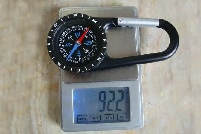 New Zinc Alloy Carabiner Compass Outdoor keychain compass climbing hiking