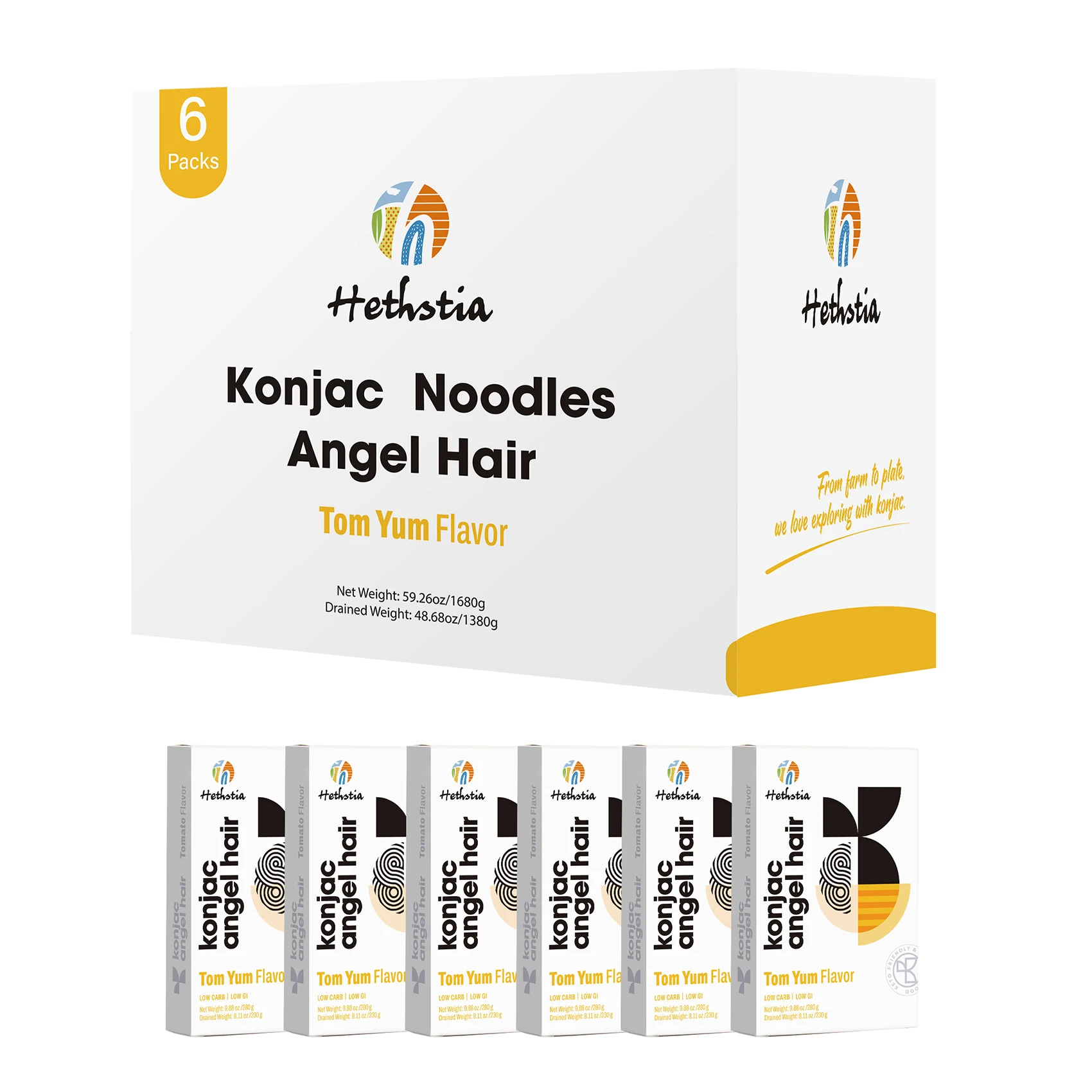 Суп Aisa Ramen Tom Yum суп Low Gi Shirataki лапша тонкий Конжак быстрого приготовления Халяль кошерная