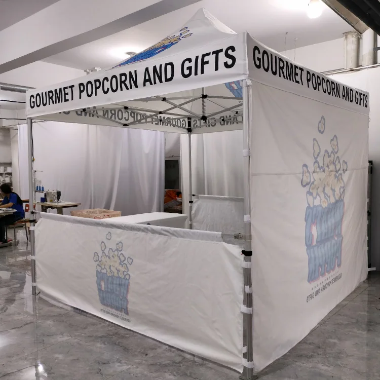 Sunshine High quality popcorn custom food 10x10 portable aluminium pop up trade show canopy tent gazebo