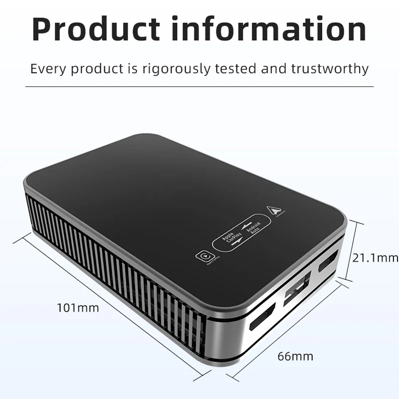 Navihua Qualcomm 660 Smart Android AI Box  Adapter Multimedia Magic AI Box Wired to Wireless Carplay  Android Auto Dongle