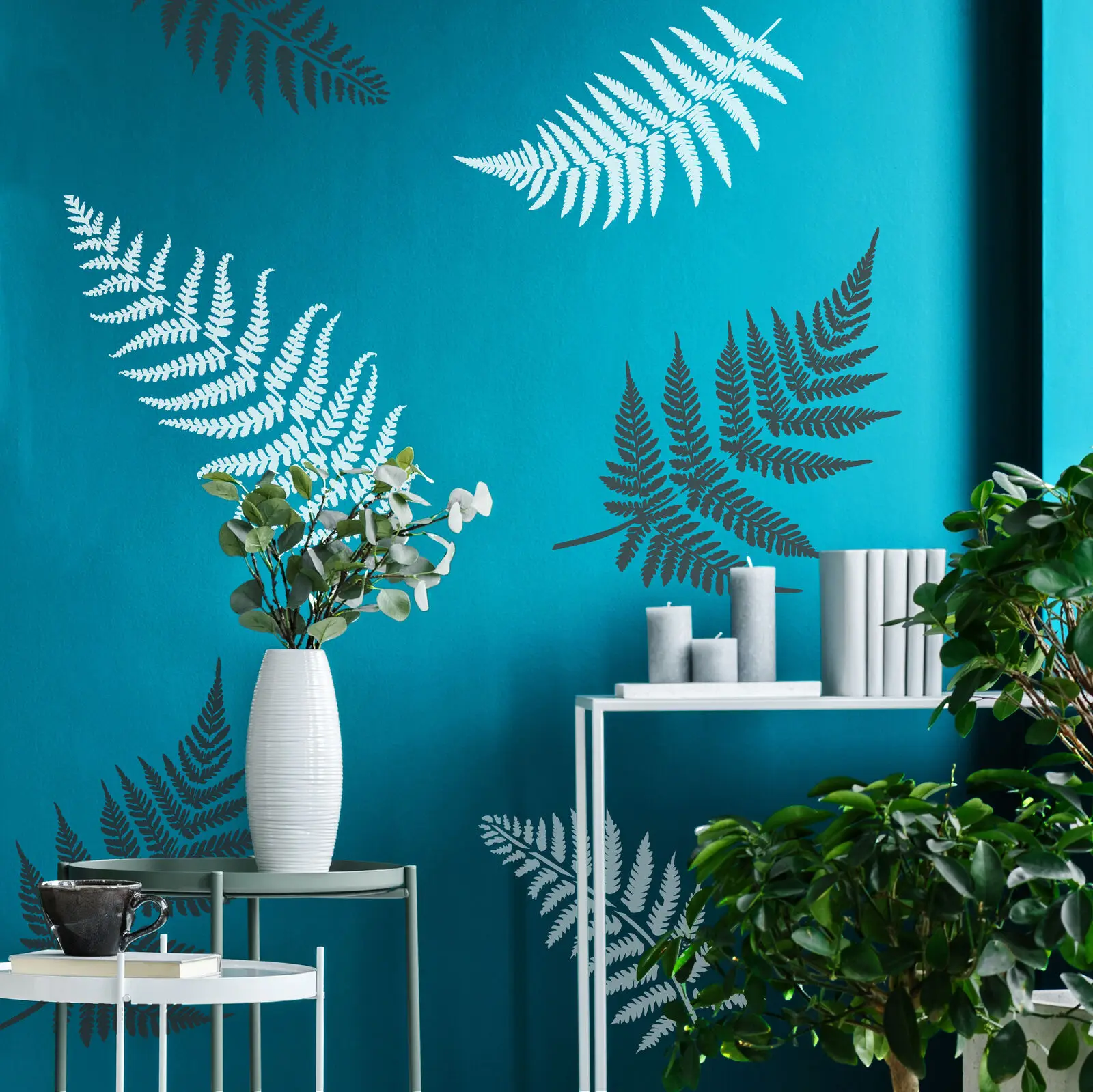 Plastic reusable template Leaf Flower Design For Wall Home Decoration DIY Drawing Stencil