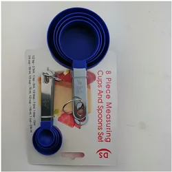 Набор из 8 мерных ложек со стальной ручкой