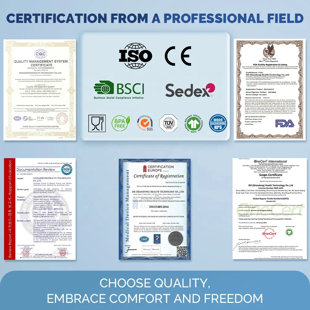 OEM Sensitive Pure White Degradable Dry Eco-friendly Napkin 100% Sanitary Pads Biodegradable Panty Liner