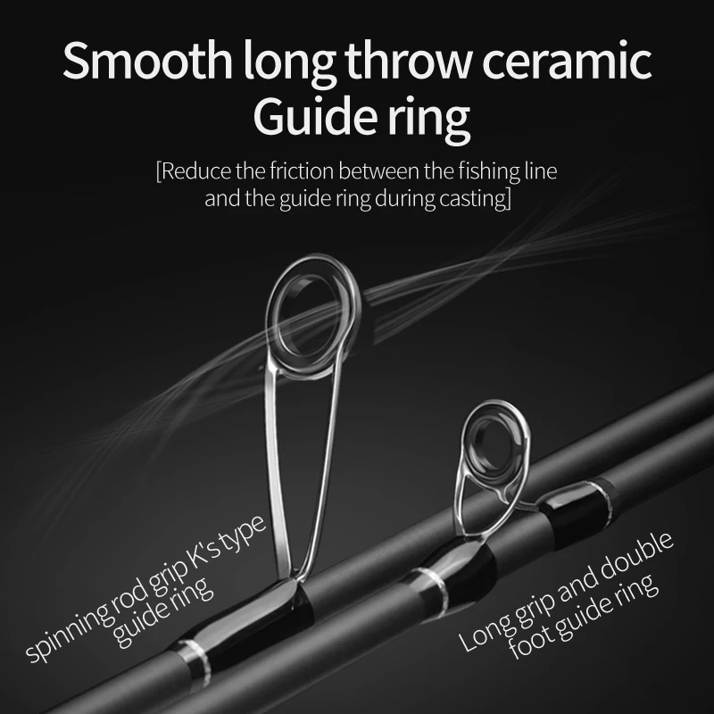 LINNHUE wholesale UL fishing rods solid carbon rod 2 sections suit for casting spinning fishing reels 1.68-2.1m good quality