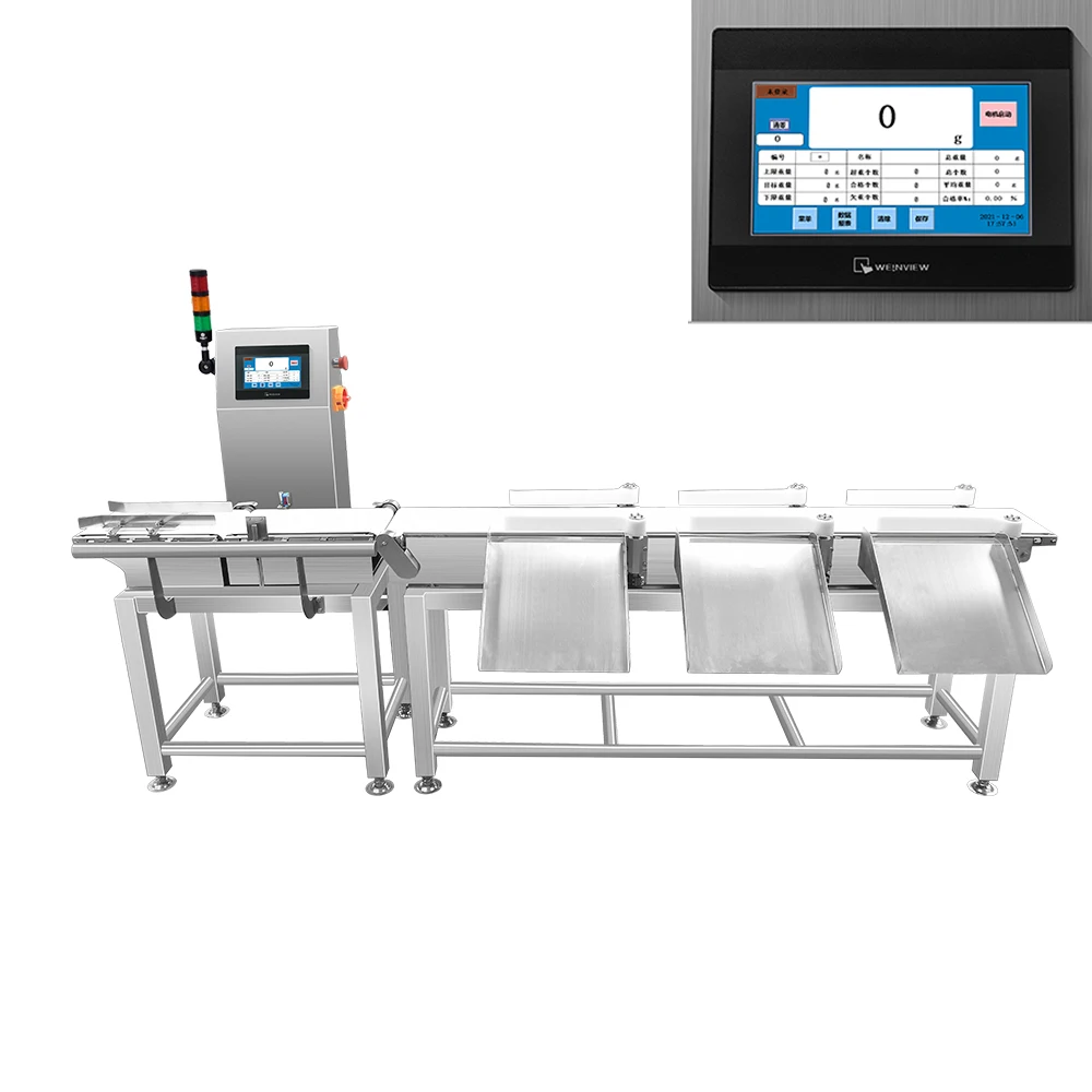 Sorting By Weight Factory Weight Sorting For Food Frozen Seafood High Speed High Quality Belt Conveyor