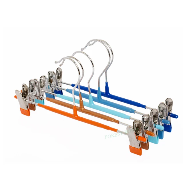 Pant Hangers Skirt Hangers with Adjustable Clips Metal Trouser Clip Hanger