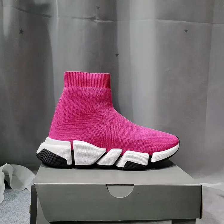 Wholesale designer men sock shoes fashion casual couples knitted breathable brand sneakers women