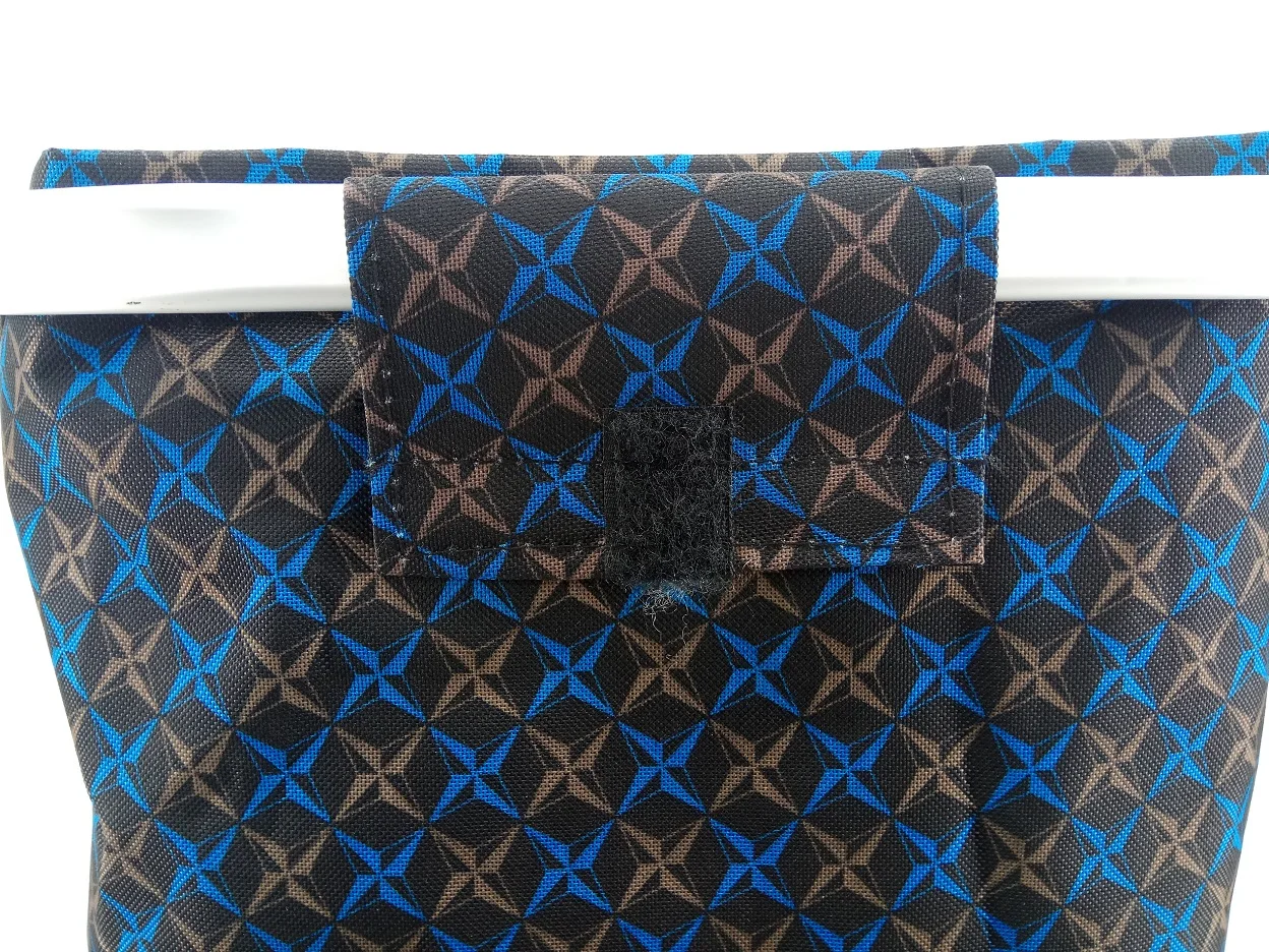 2024 New style portable trolley supermarket bag with wheels for shopping