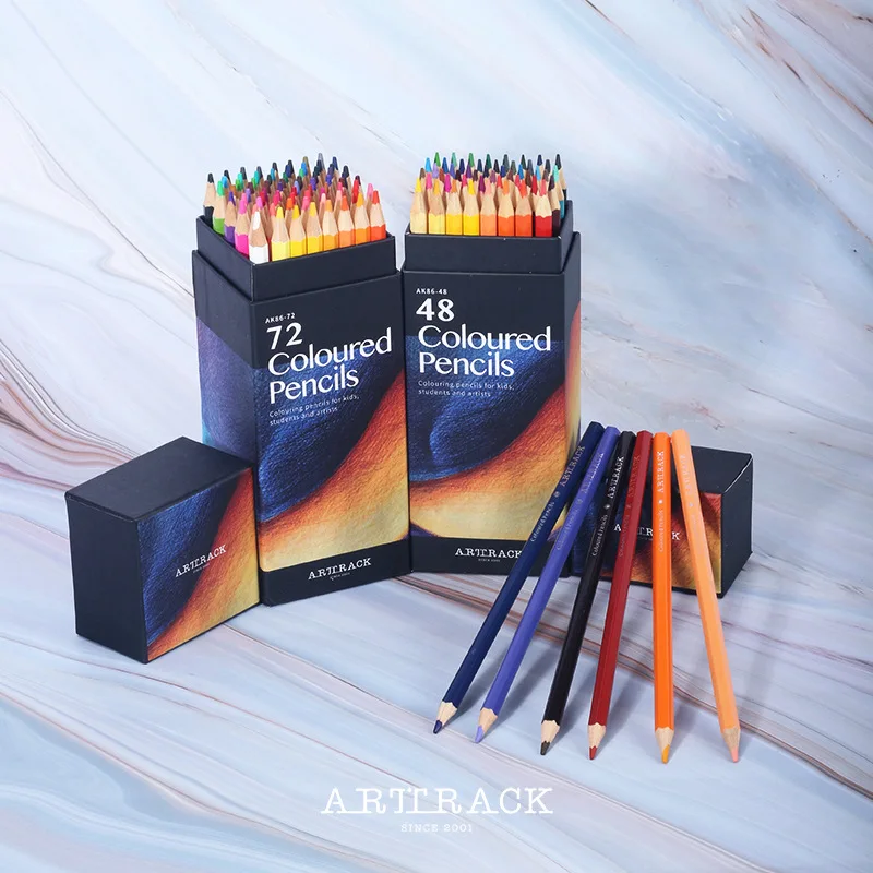 Hot Selling Color Pencils 12 18 24 36 48 72 pcs Soft Oil Based Cores Colored Pencil Drawing Set For Art Drawing