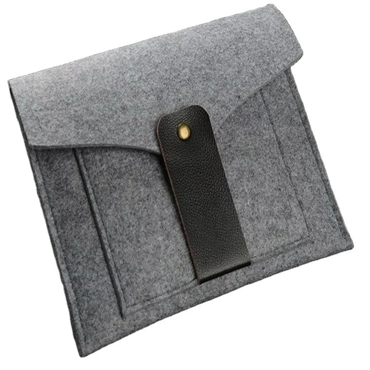 Felt laptop sleeve leather case 13inch business office laptop/computer/tablet sleeve bag