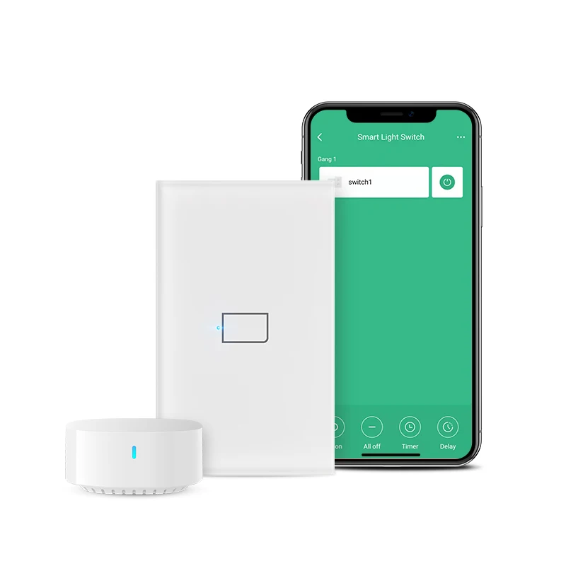 2 Gang US Smatrul 433MHz Smart Touch Light Switch Wireless WiFi Remote Control Switch