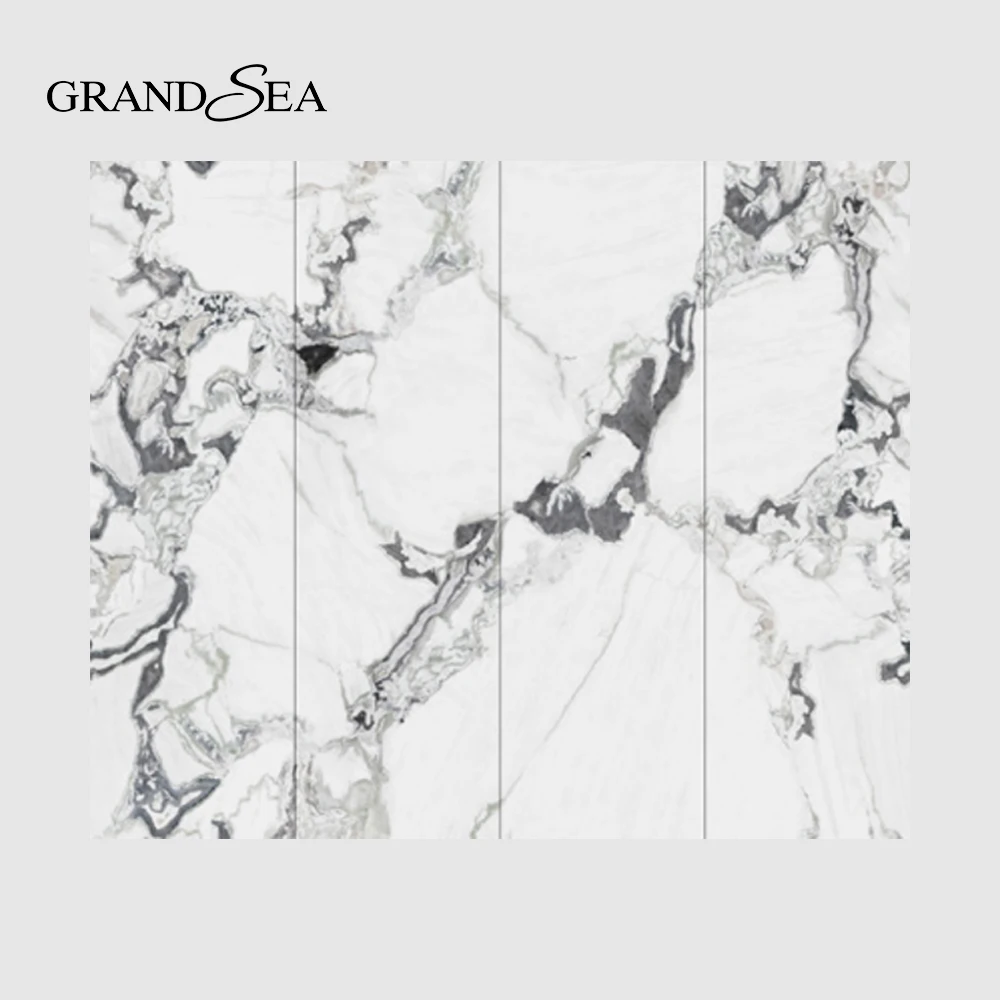 3200*1600mm Custom Size Marble Slab Artificial Quartz Countertop Background Wall Calacatta Artificial Sintered Stone