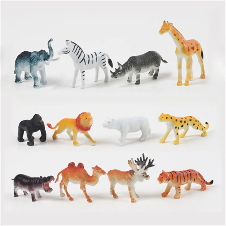 2023 Hot Sale Simulated Cartoon Pvc Wild Animals Pvc Animals Set Toys Mini Plastic Animal Set For Children