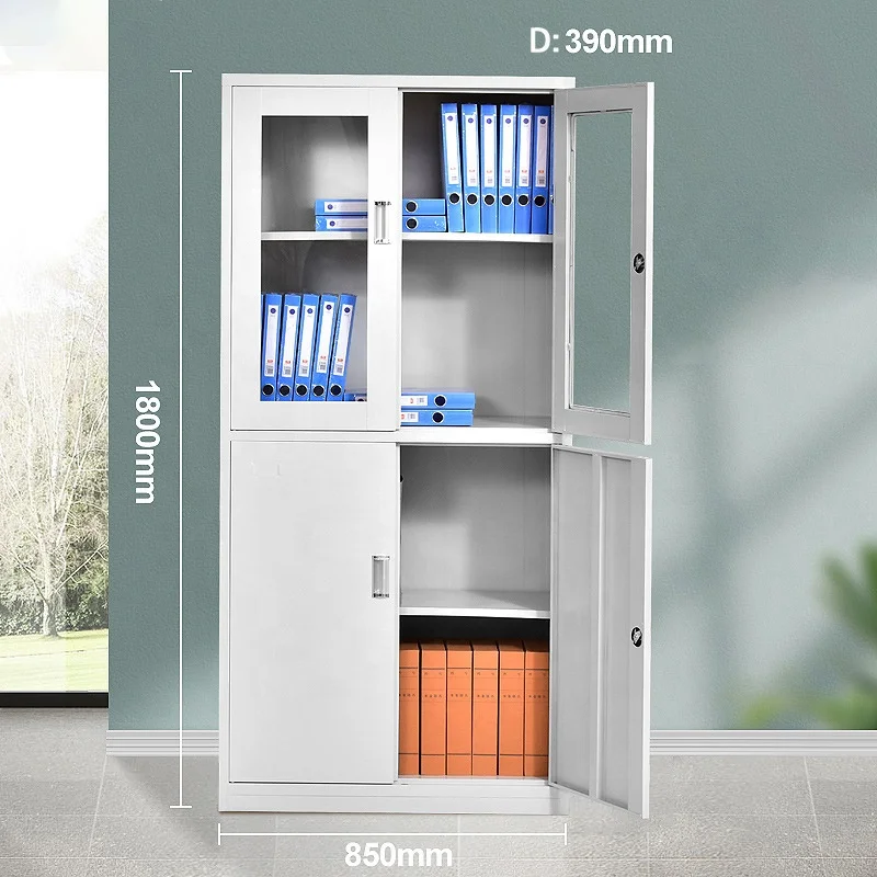 Manufacturer Custom Metal 2 Door Storage Cupboard Office Furniture Steel Filing Cabinet