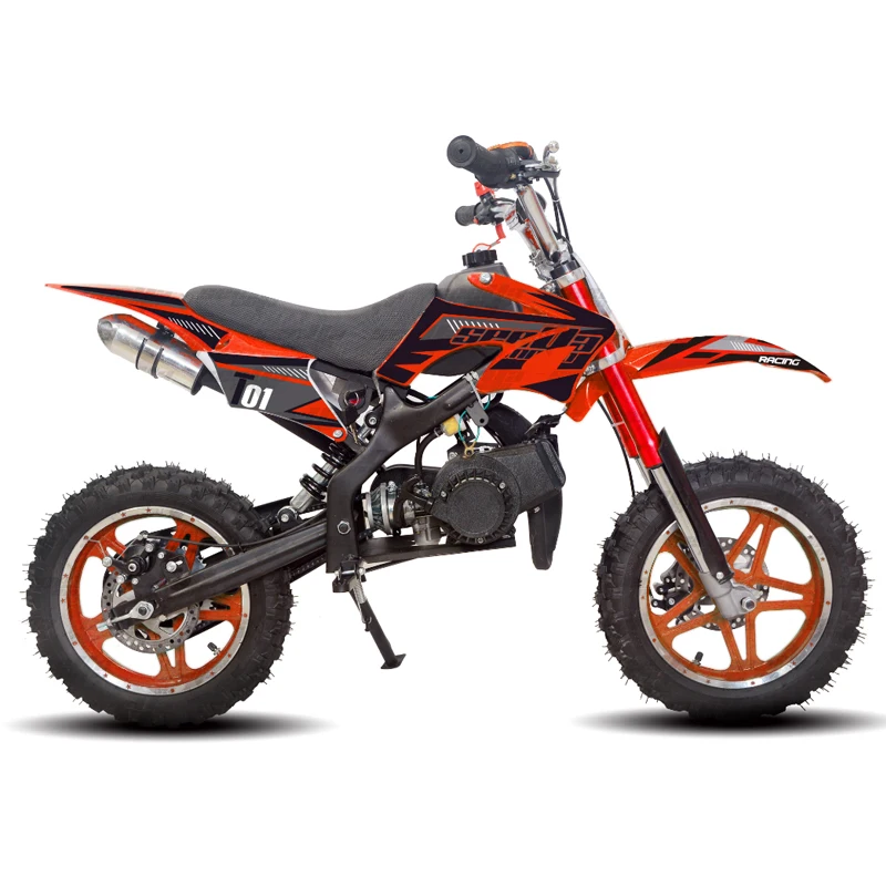Новый желтый 50cc крест мото 2 тактный старт полностью автоматический питбайк детский внедорожник Кросс Мотоцикл T01 с CE